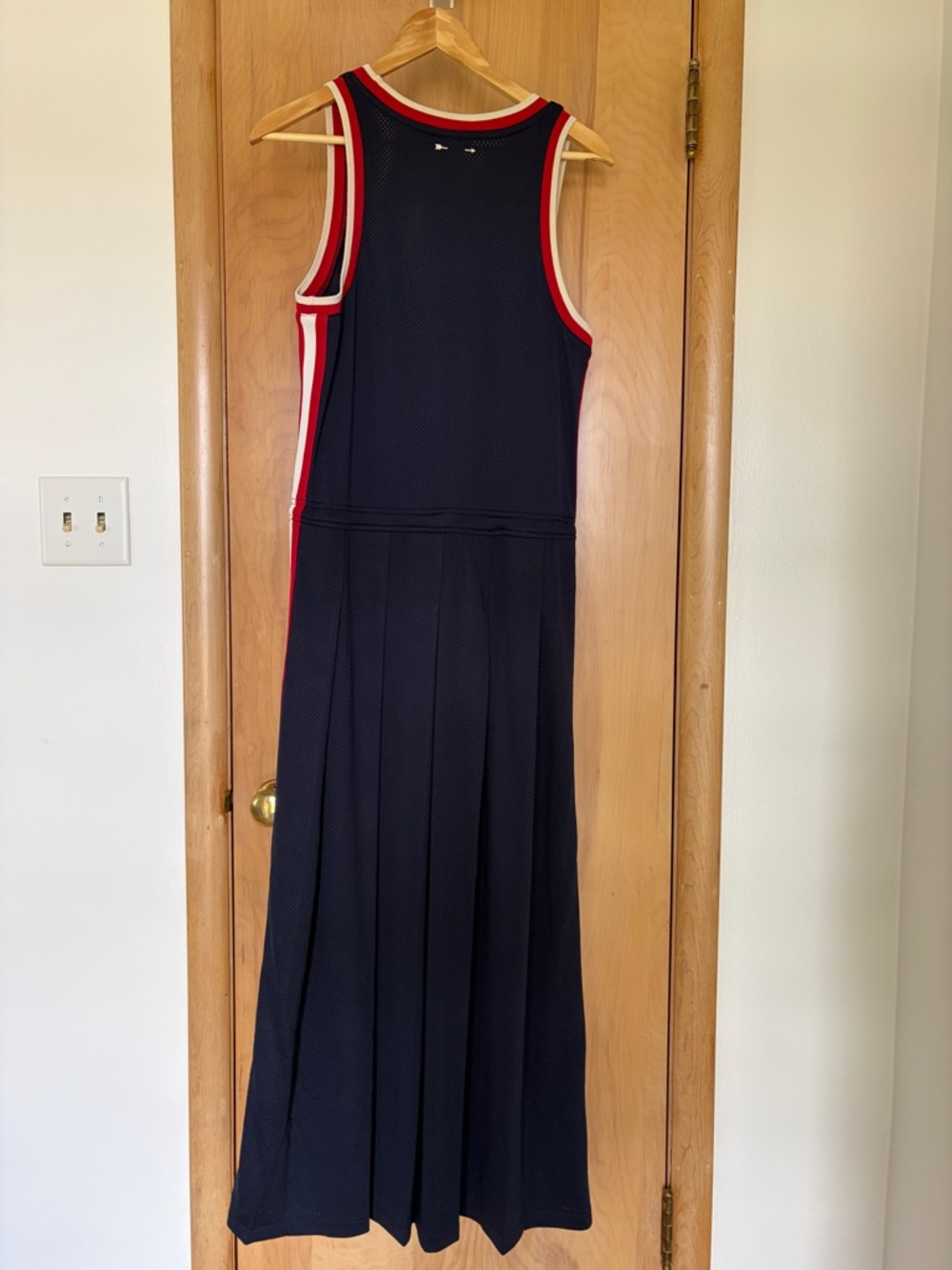 The Upside Navy Maxi Dress with Red and White Trim - Picture 2 of 9
